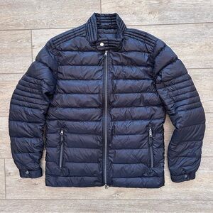 Saks Fifth Avenue Duck Feather Black Puffer Jacket Packable Women Small Outdoor